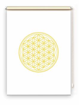 Rollo Blume des Lebens gelb blanco